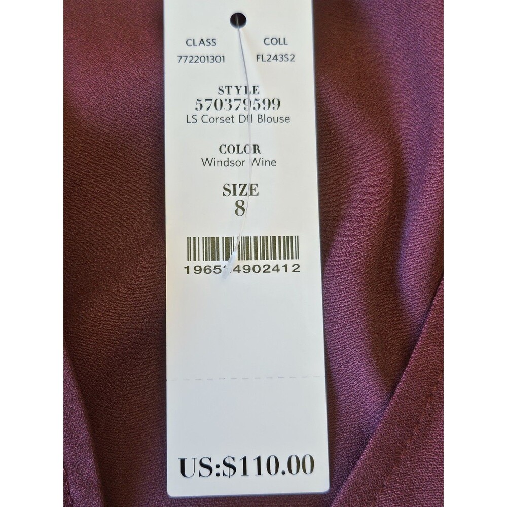 White House Black Market  Blouse Size 8 NWT - Picture 7 of 9